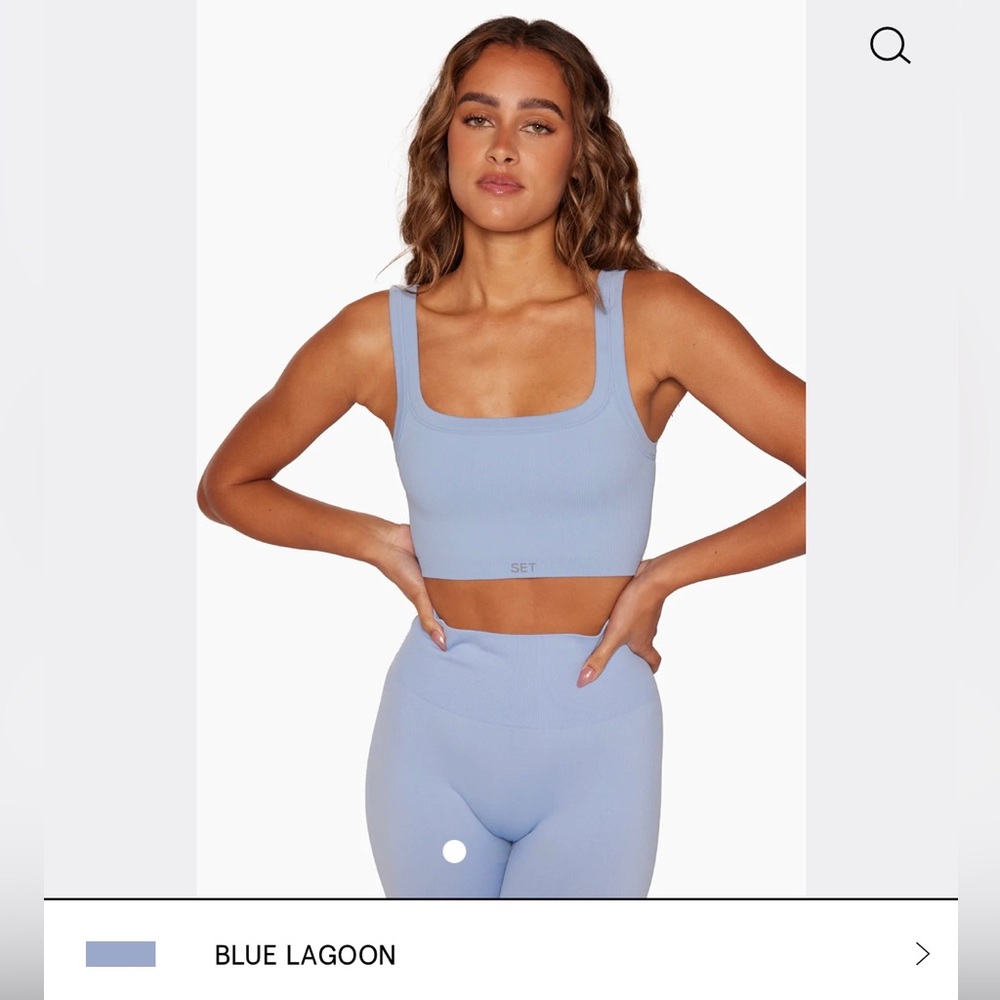 SET ACTIVE BOX TANK & LEGGING IN BLUE LAGOON, S
